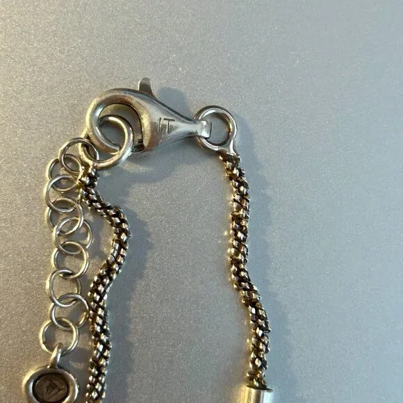 Silpada "Retire" Water's Edge bracelet with twisted chain and smooth barrel link - Picture 3 of 4